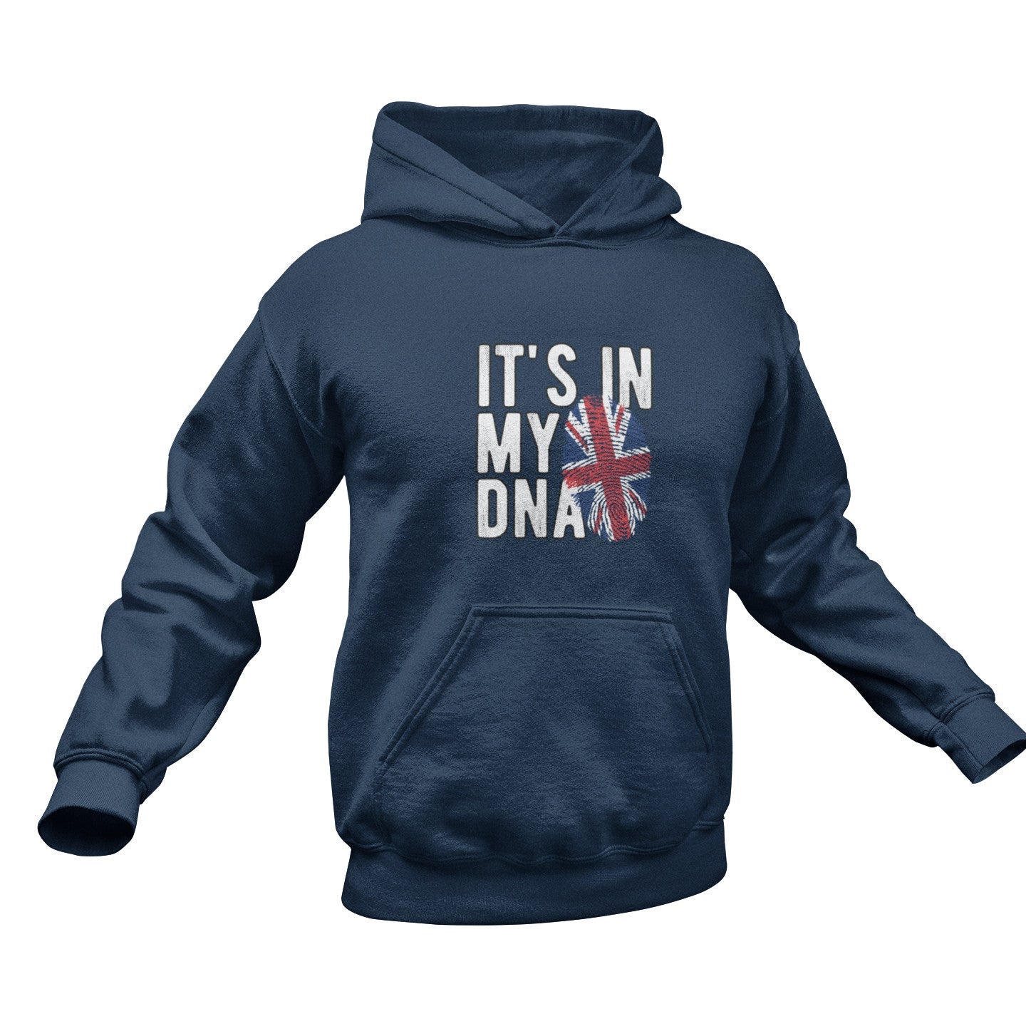 Union Jack DNA Hoodie: British Pride Cotton-Blend Sweatshirt