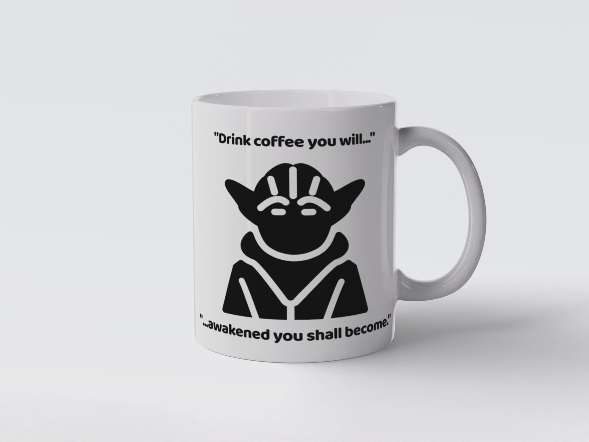 Yoda Coffee Mug 11oz - Drink Coffee You Will - Ceramic Star Wars Gift