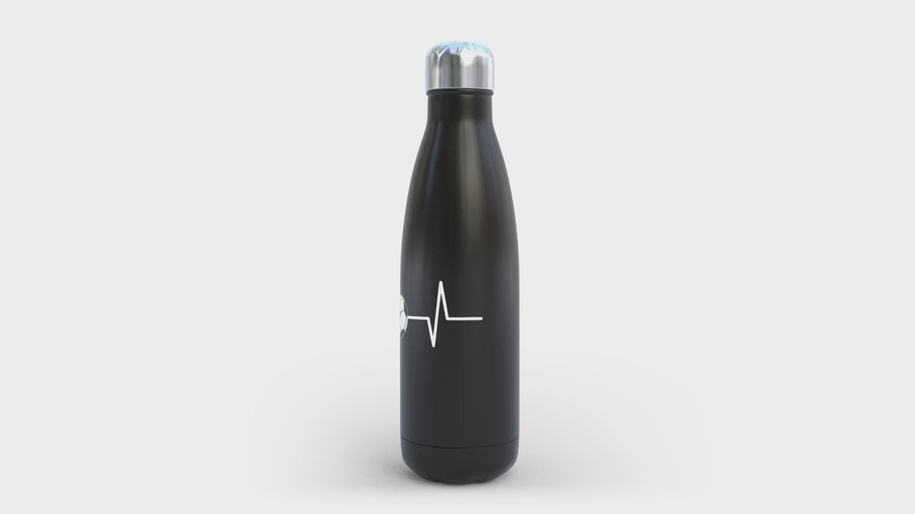 Football Heartbeat 50cl Thermos Bottle - Insulated Stainless Steel Water Bottle