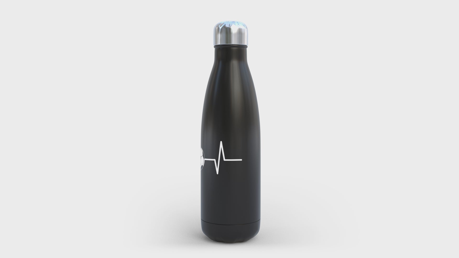 Football Heartbeat 50cl Thermos Bottle - Insulated Stainless Steel Water Bottle