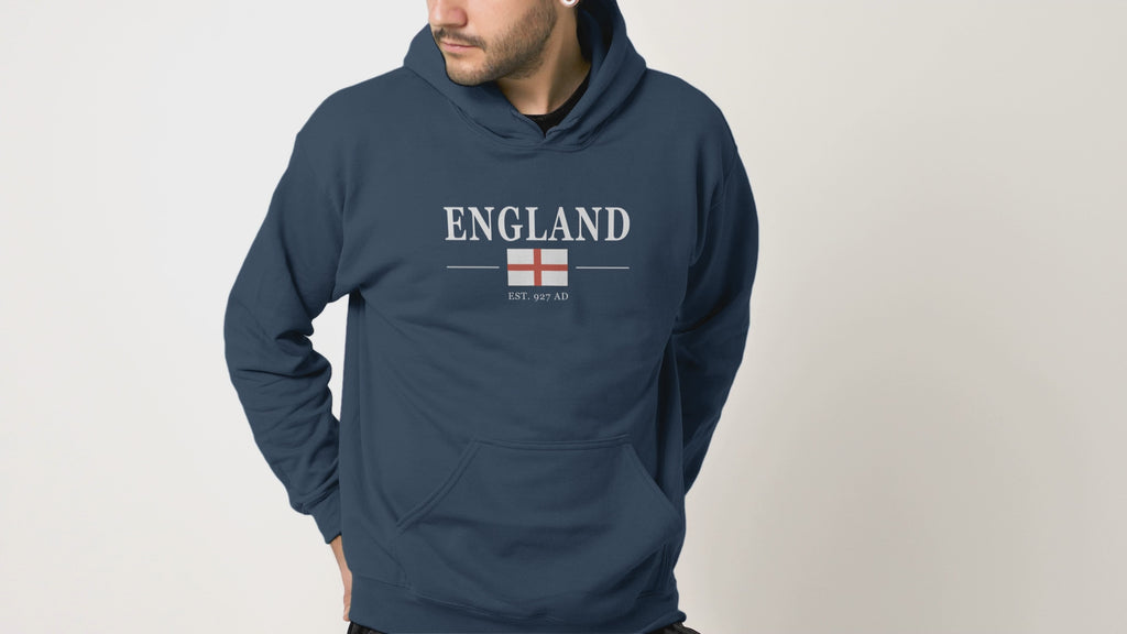 England Est. 927 AD Hoodie: St George Cross, English Heritage