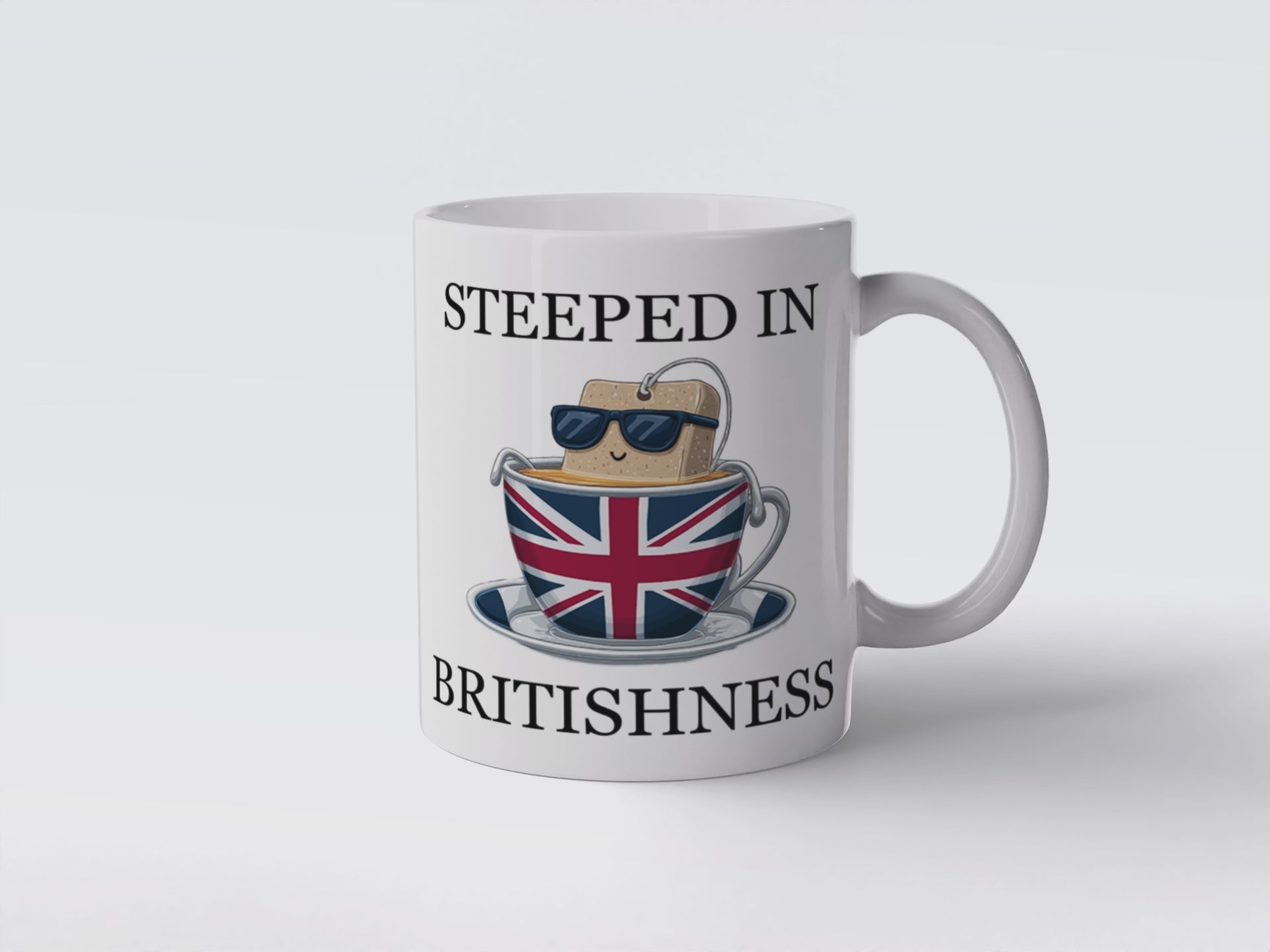 Funny British Tea Mug: Union Jack UK Gift for Anglophiles