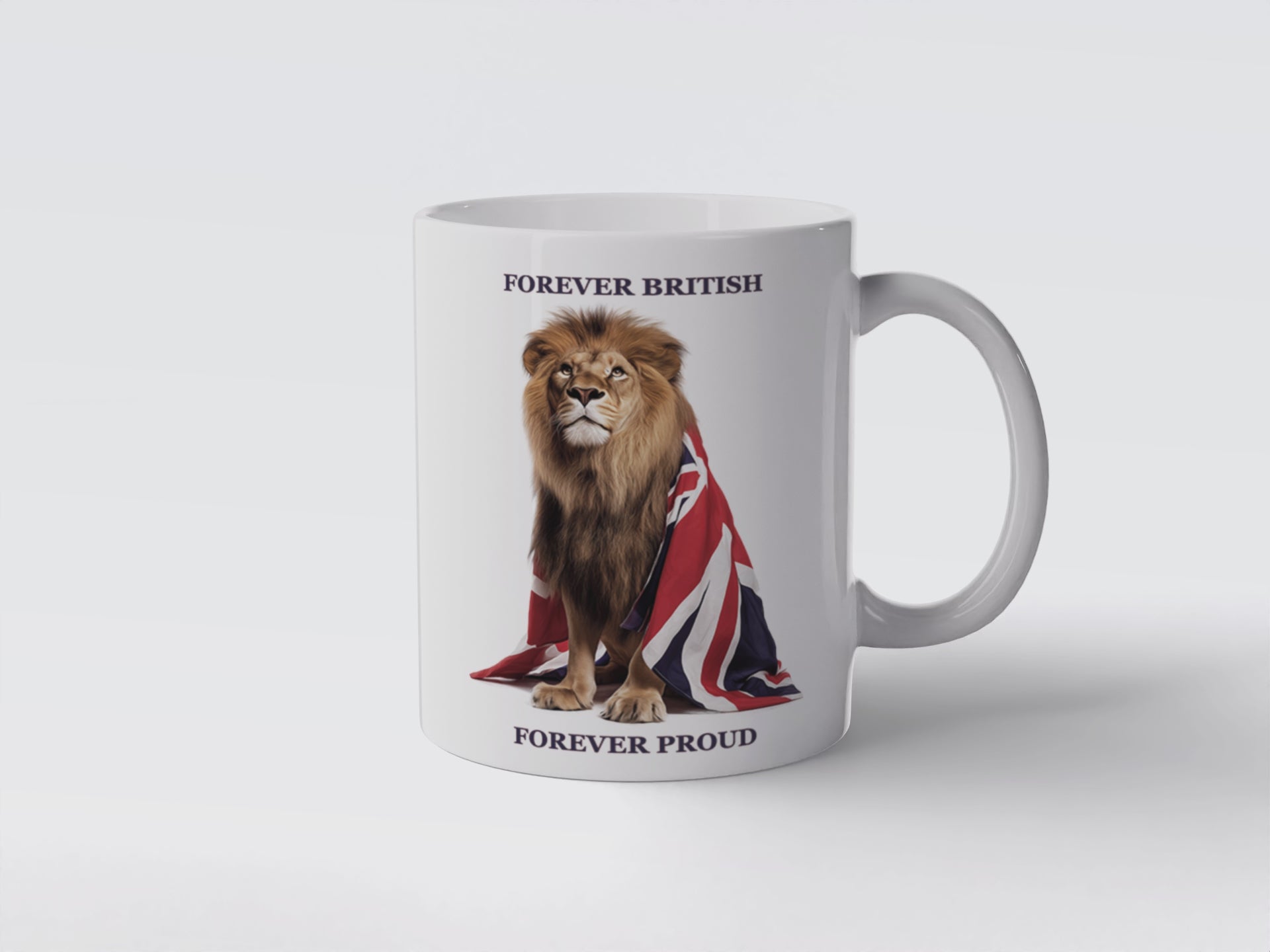 British Lion Coffee Mug: Union Jack UK Pride Gift
