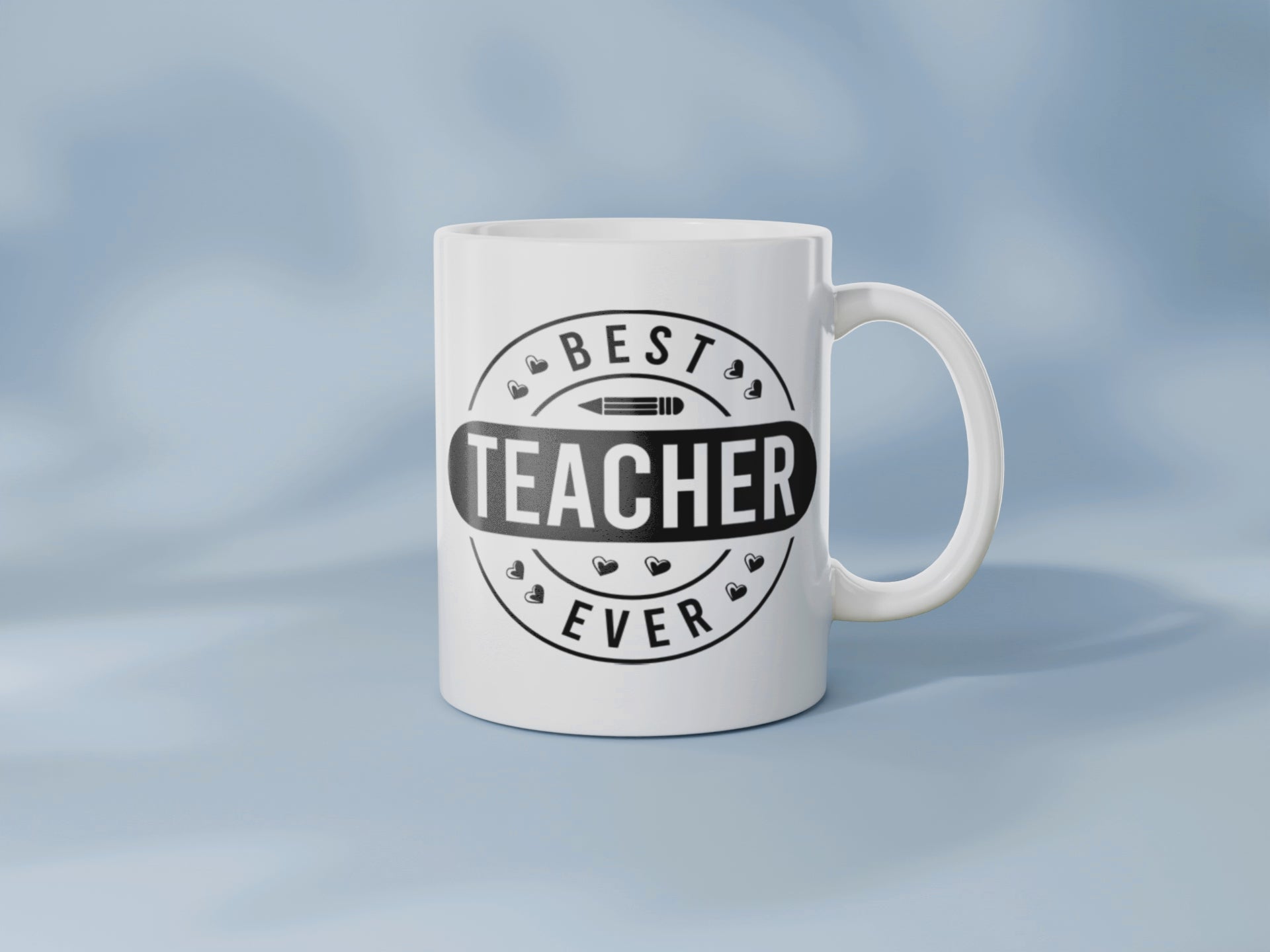 Best Teacher Ever Mug Gift – 11oz White Ceramic Coffee Cup – Teacher Appreciation Gift – End of Term Mug