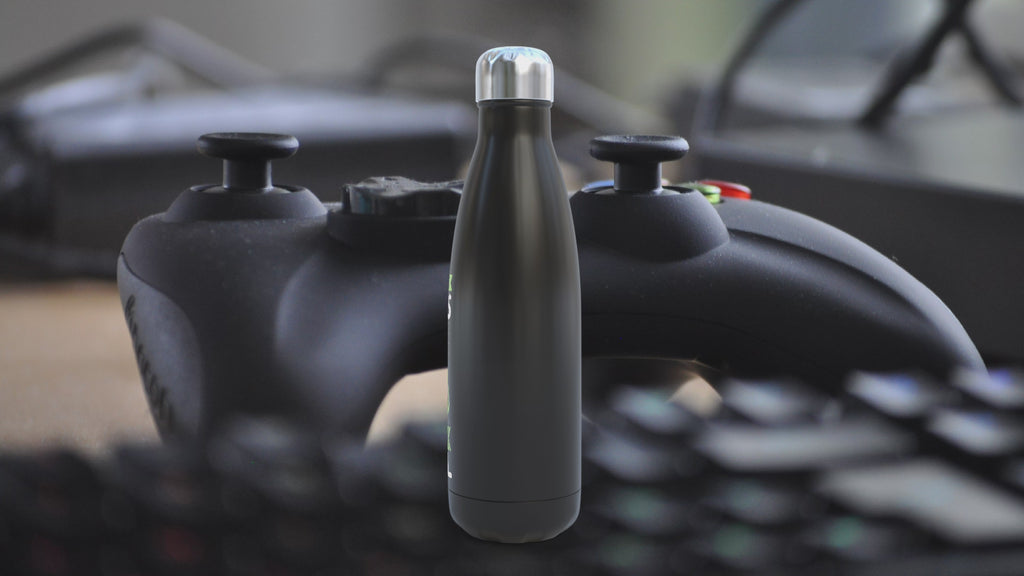 Classic 50cl Thermos Black Bottle - Born To Play Video Games