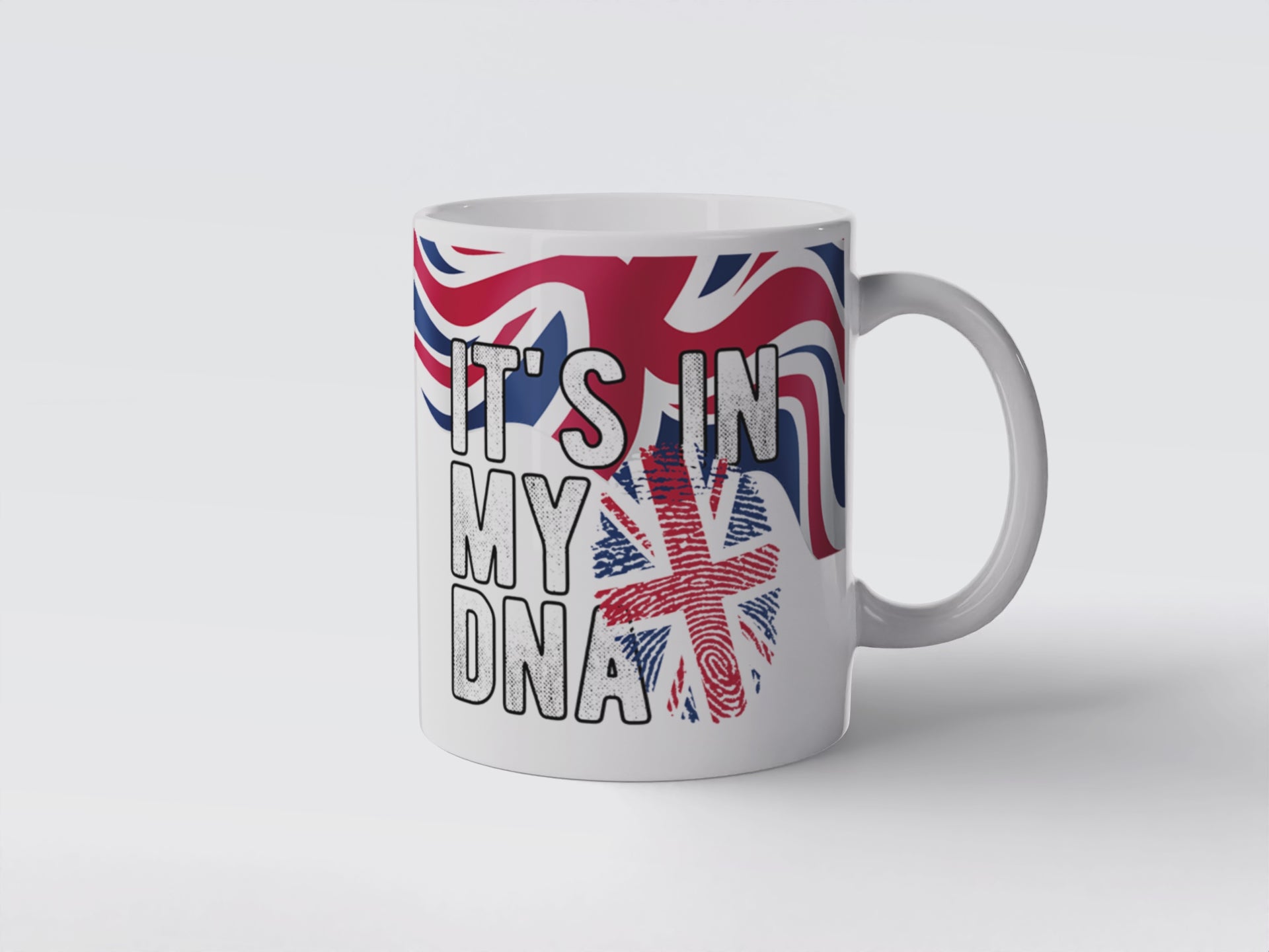 Union Jack Mug: British Pride UK Flag Fingerprint Coffee Cup