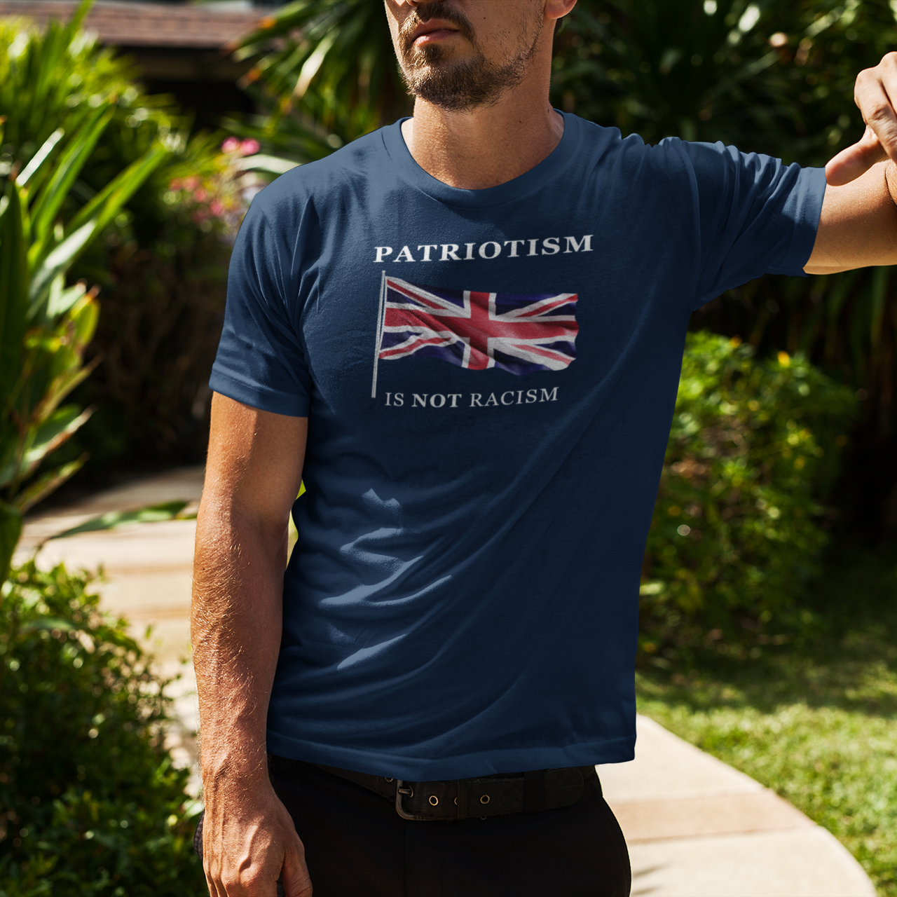 Union Jack T-Shirt: Patriotism Is Not Racism - Unisex British Pride Top