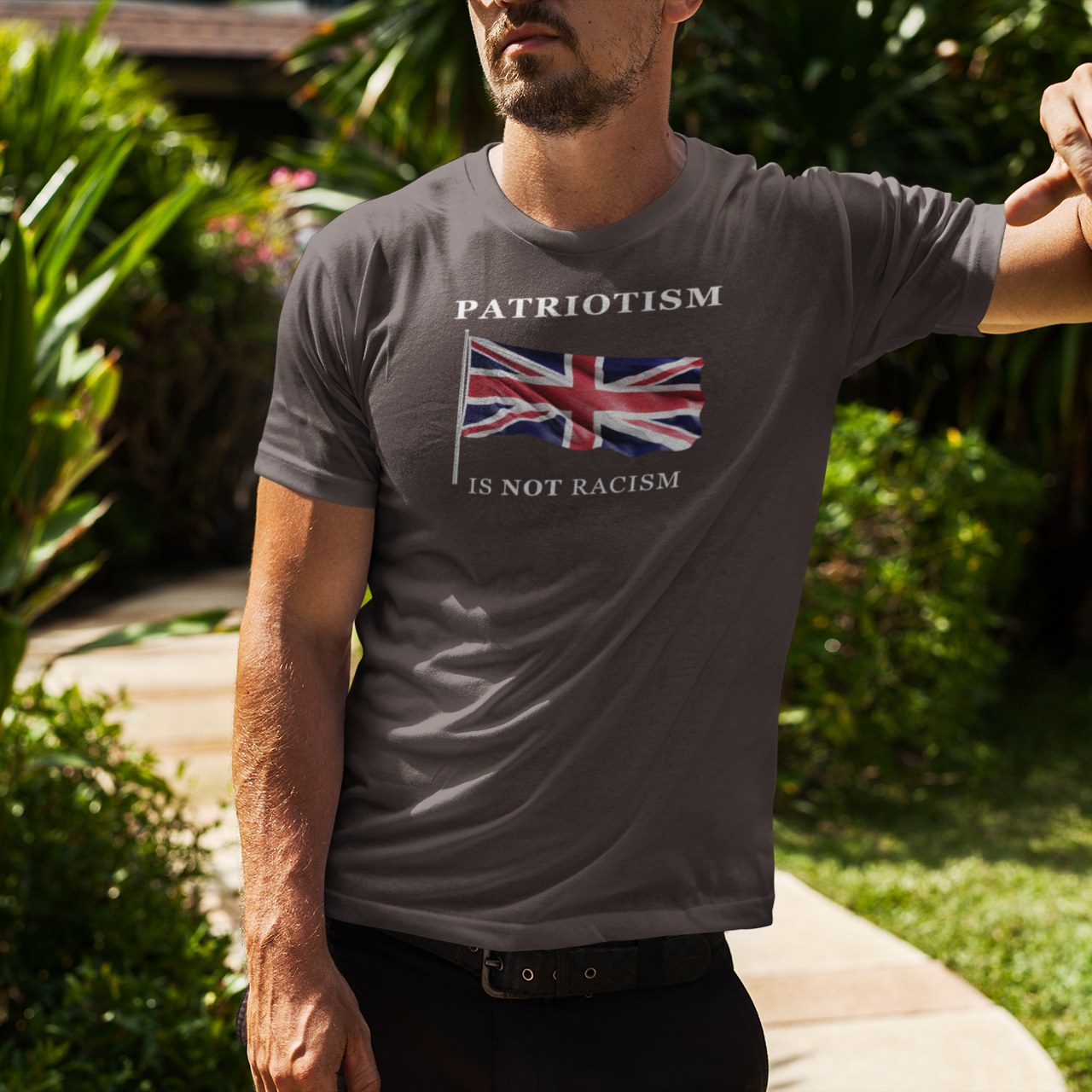 Union Jack T-Shirt: Patriotism Is Not Racism - Unisex British Pride Top